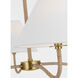 C&M by Chapman & Myers Laguna 4 Light 35 inch Burnished Brass Chandelier Ceiling Light