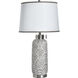Celestine 31.25 inch 100 watt Weathered White and Silver and White Table Lamp Portable Light