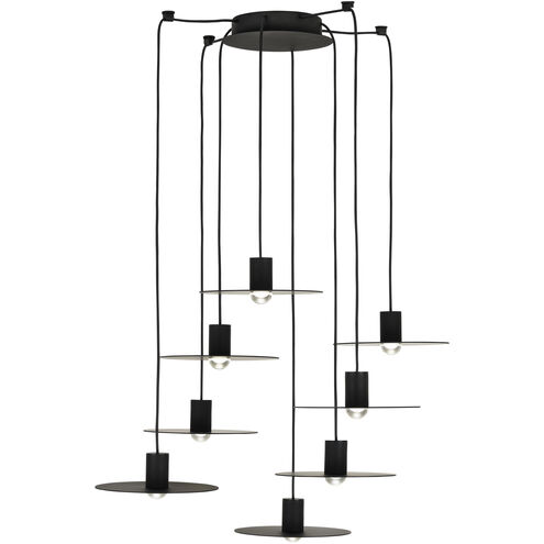 Sean Lavin Eaves LED Nightshade Black Chandelier Ceiling Light, Integrated LED