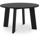 Delta 47 X 47 inch Black Outdoor Dining Table, Round