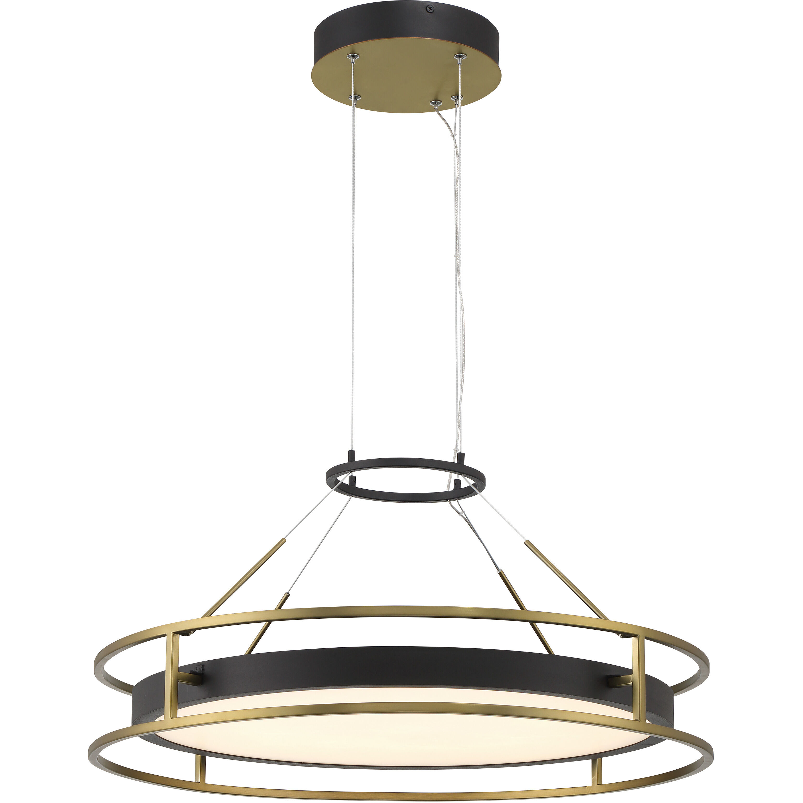 Levitation LED 25 inch Soft Brass And Sand Coal Pendant Ceiling Light