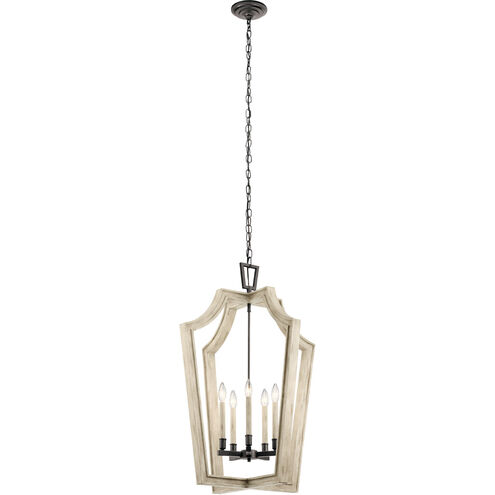 Botanica 5 Light 24 inch Anvil Iron Chandelier 1 Tier Medium Ceiling Light, 1 Tier Medium