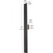 Waylen 2 Light 48 inch Black Outdoor Wall Sconce
