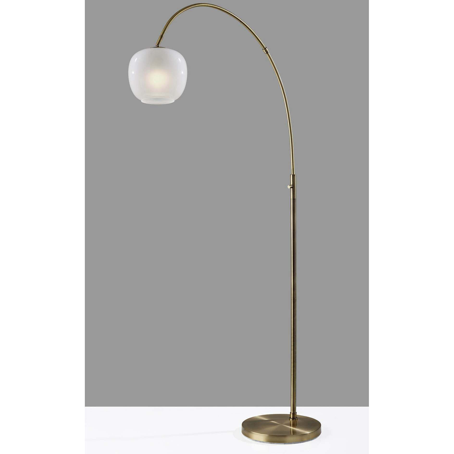Magnolia 72 inch 100.00 watt Antique Brass Arc Floor Lamp Portable Light
