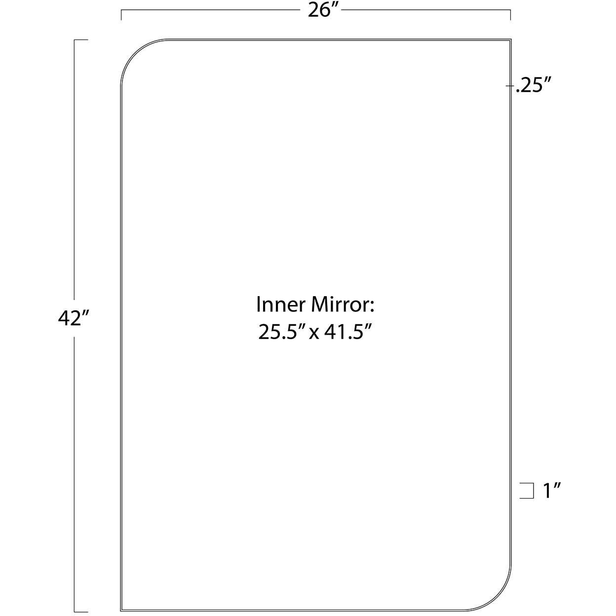 Amara 42 X 26 inch Gold Mirror