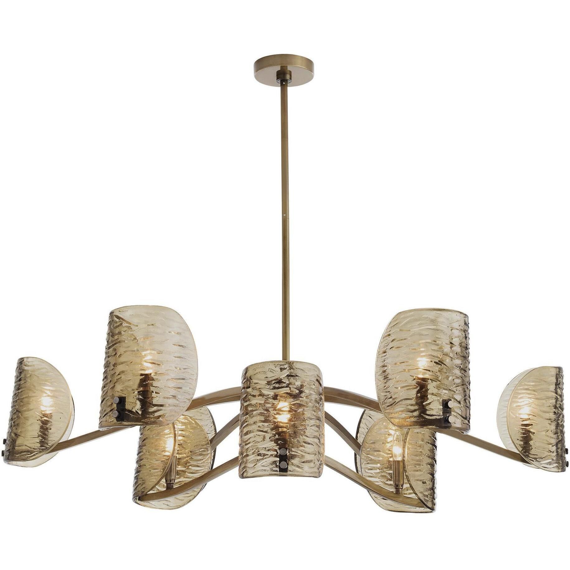 Natasha 9 Light 43 inch Antique Brass Chandelier Ceiling Light