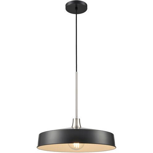 Daisy 1 Light 16 inch Graphite And Satin Nickel Pendant Ceiling Light