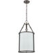 Armstrong Grove 3 Light 12 inch Espresso with Satin Nickel Pendant Ceiling Light