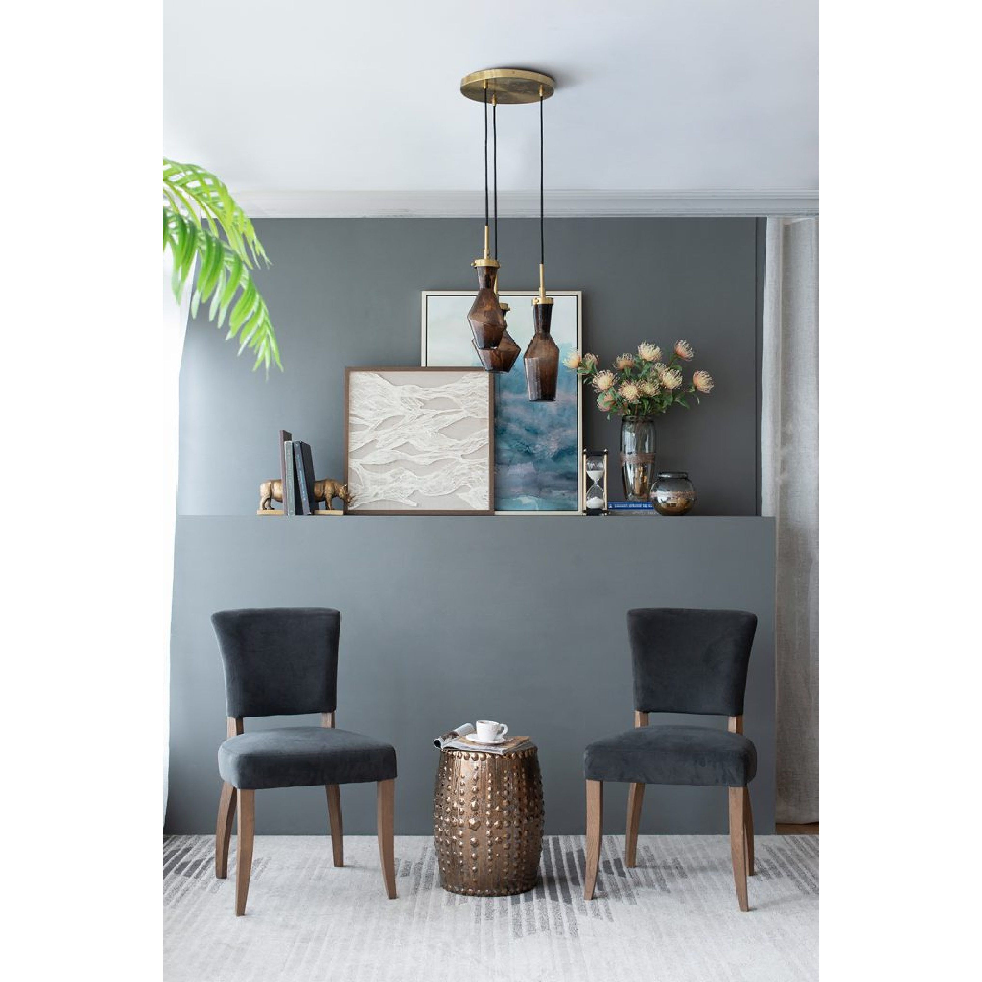 Dugan Grey and Natural Dining Chair