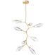 Aalto LED 37.1 inch Gilded Brass Chandelier Ceiling Light, Modern Vine