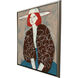 Floral Spice Red and Beige and Metallic and Neutral Canvas, The Studio
