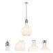 Auralume Amherst 1 Light 14 inch Polished Nickel Pendant Ceiling Light in Matte White Glass
