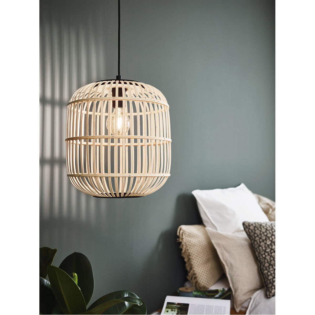 Bordesley 1 Light 13.75 inch Black Drum Pendant Ceiling Light