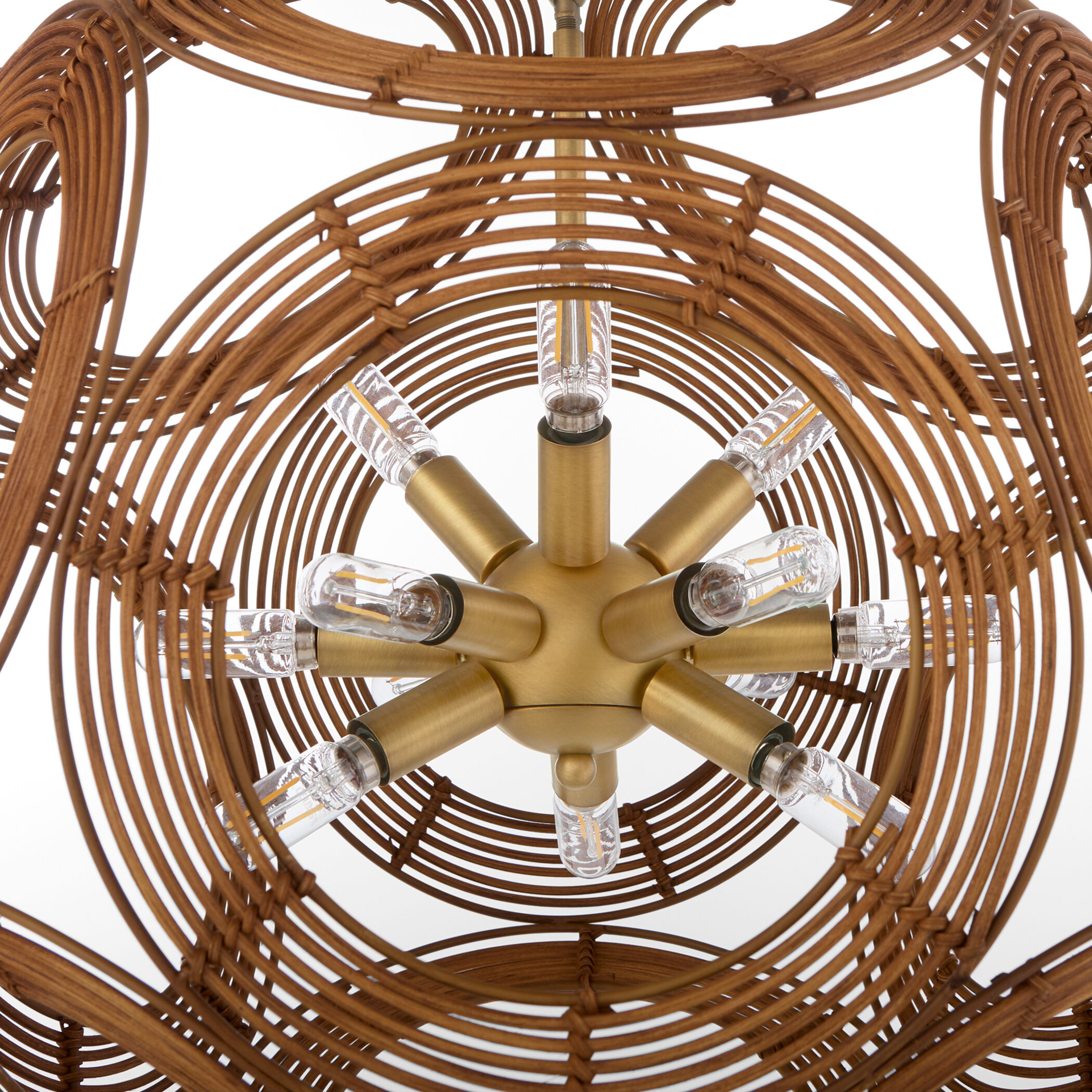 Kalio 12 Light 22 inch Brushed Brass Pendant Ceiling Light