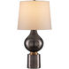 Tamerlane 27.5 inch 150 watt Black Nickel and Vintage Brass Table Lamp Portable Light