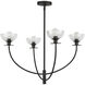 Alora Mood Sylvia 4 Light 26.5 inch Matte Black Chandelier Ceiling Light