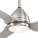 Java 54 inch Brushed Nickel Wet with Silver Blades Outdoor Ceiling Fan