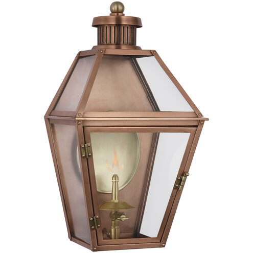Chapman & Myers Stratford2 1 Light 18 inch Soft Copper Outdoor Gas Wall Lantern, Small