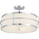 Chauncey 4 Light 22 inch Chrome Semi-Flush Ceiling Light