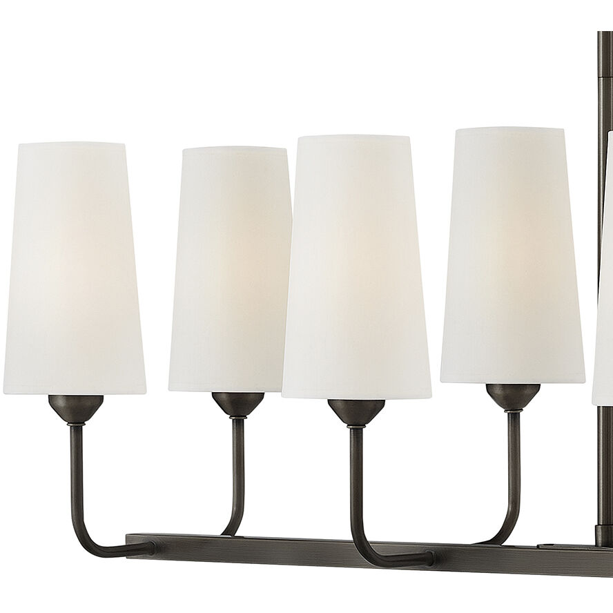 Lewis 44.25 inch Black Oxide Indoor Linear Chandelier Ceiling Light