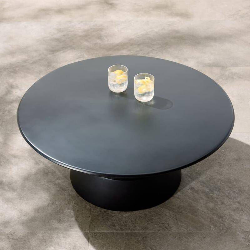 Etta 48 inch Black and Bronze Outdoor Coffee Table