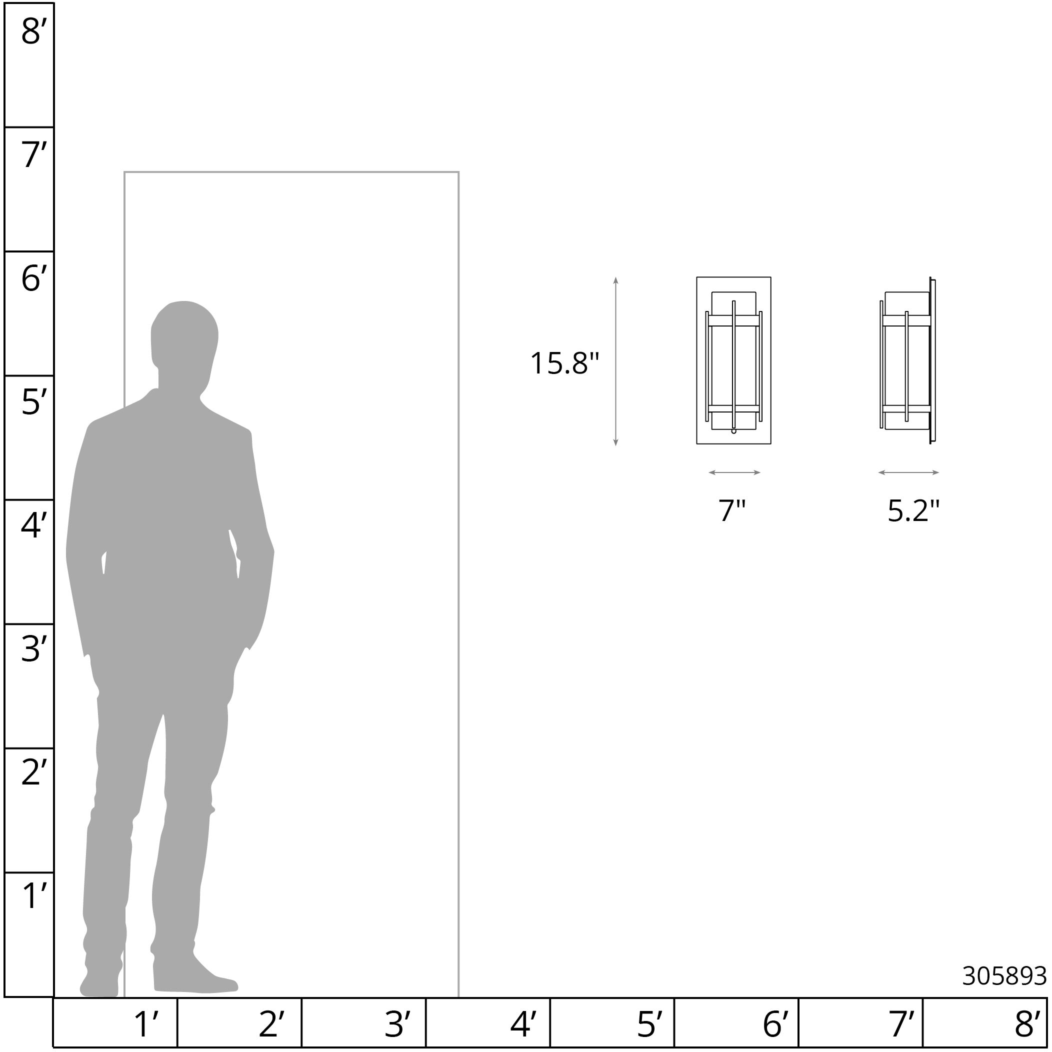 Banded 1 Light 15.8 inch Coastal Natural Iron Outdoor Sconce