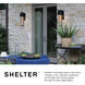 Shelter Outdoor Wall Mount Lantern in Buckeye Bronze, Non-LED