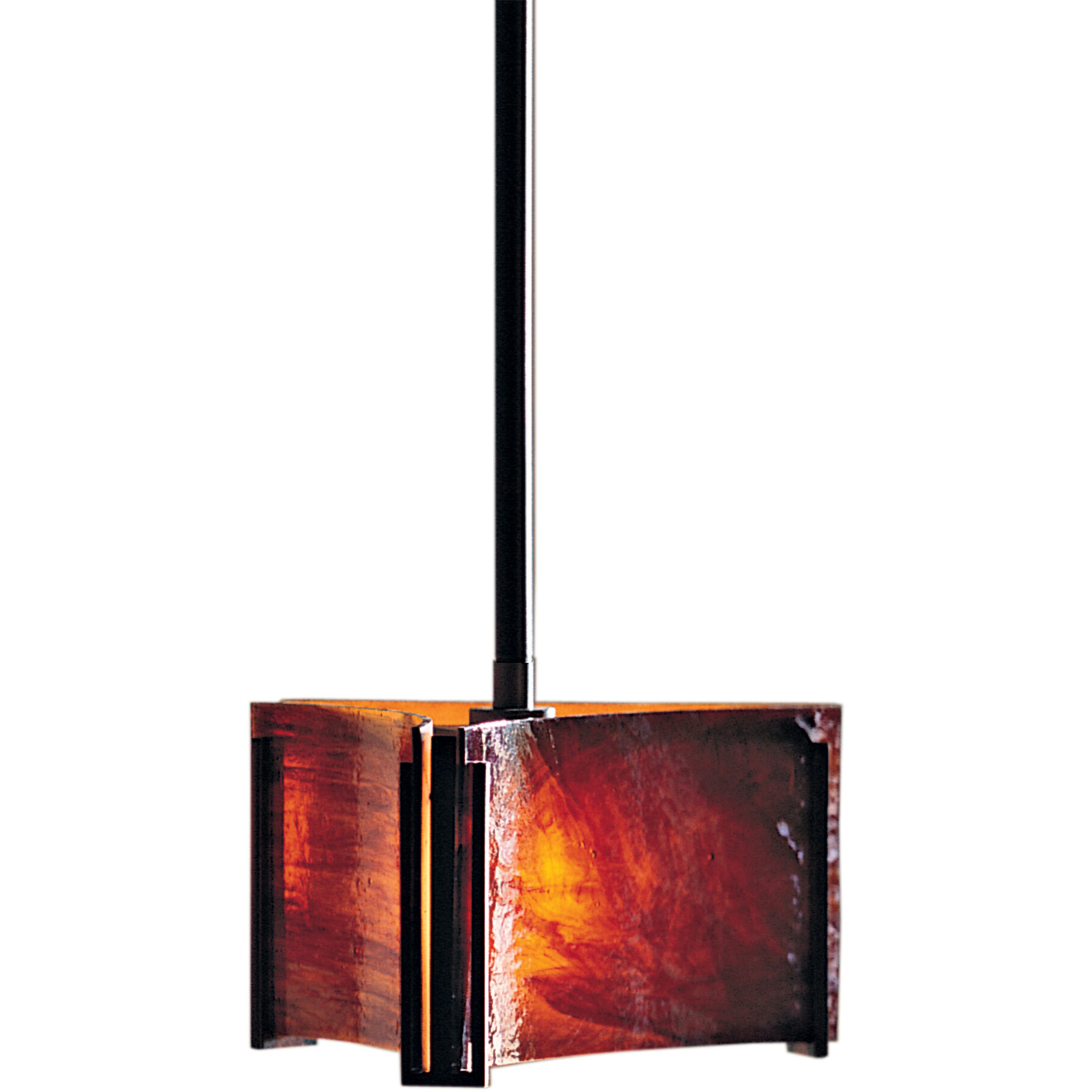 Exos Delta 1 Light 8 inch Black Mini Pendant Ceiling Light in Topaz