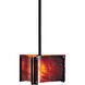 Exos Delta 1 Light 8 inch Black Mini Pendant Ceiling Light in Topaz