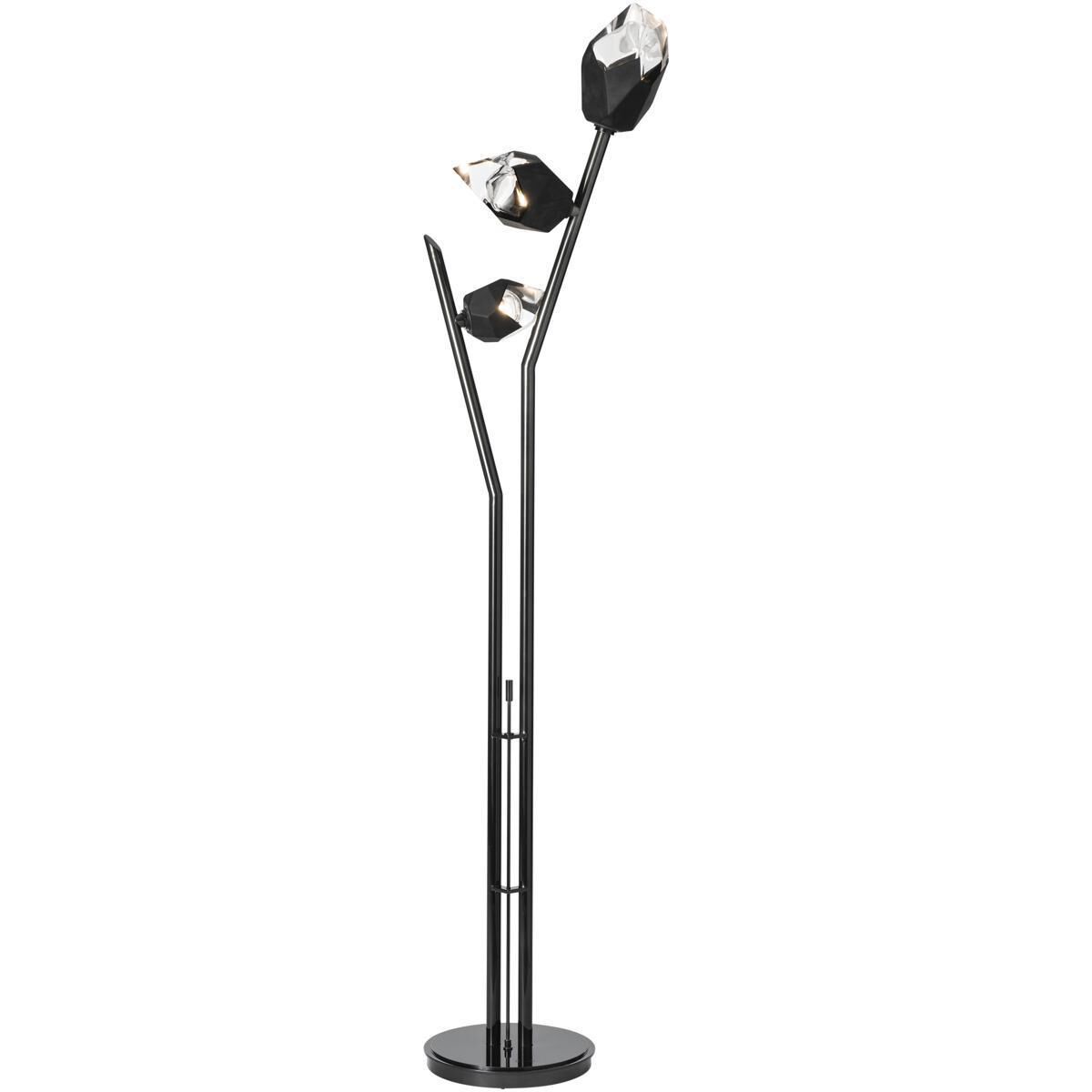 Chrysalis 74.4 inch 5 watt Ink Floor Lamp Portable Light in Black Crystal