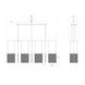 V Panels 7 Light 56 inch Polished Chrome Pendant Ceiling Light