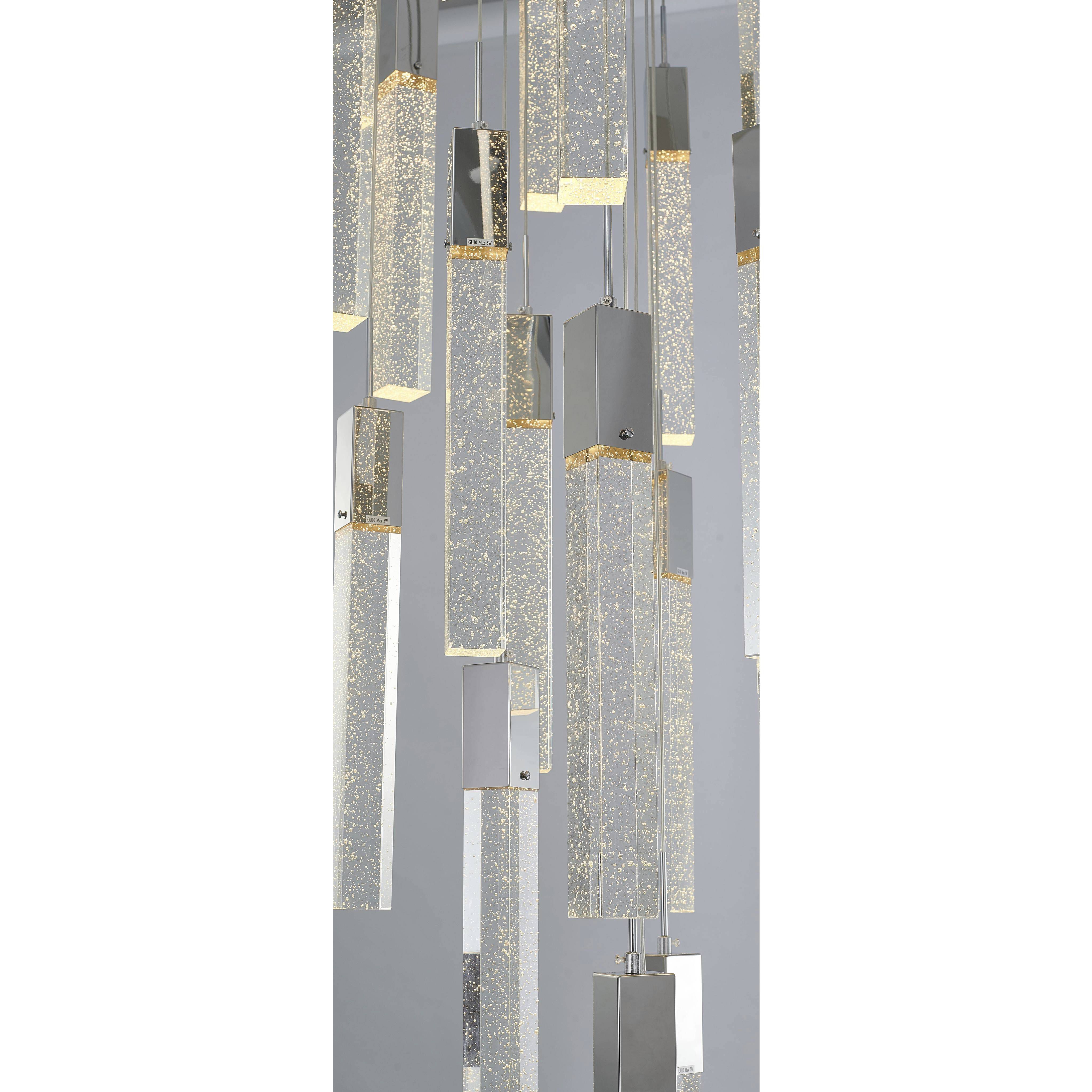 Canada 25 Light 27.56 inch Chrome Chandelier Ceiling Light