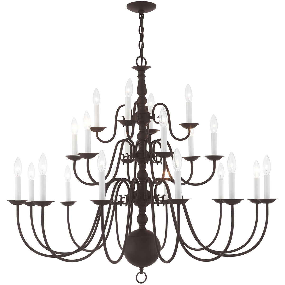 Williamsburgh 22 Light 42 inch Bronze Chandelier Ceiling Light