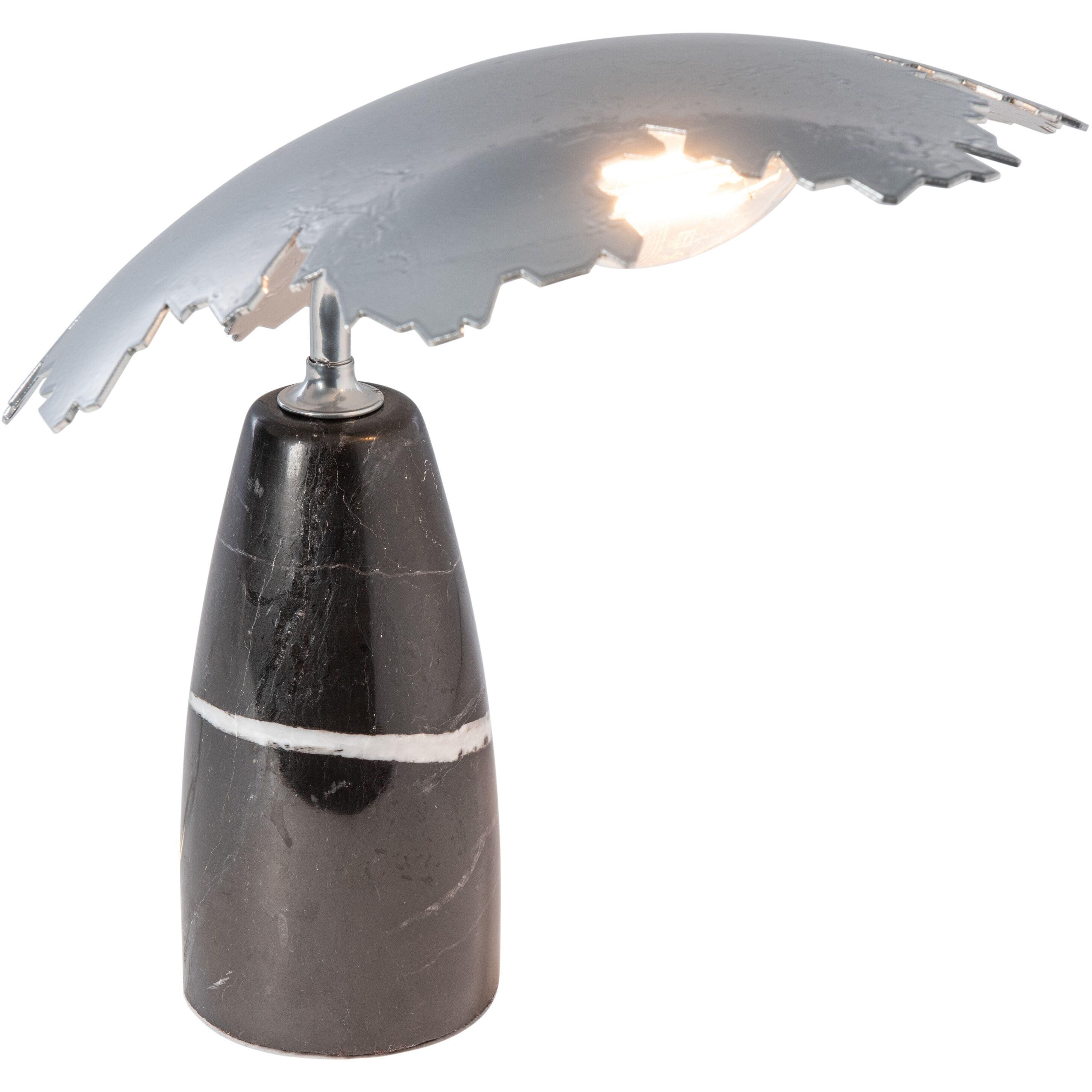 Pangea 10 inch 60.00 watt Ink Mini Table Lamp Portable Light in Black Marble