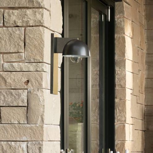 Ennis 1 Light 16 inch Aged Iron Outdoor Sconce