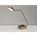 Conrad 15.5 inch 7.00 watt Brass Desk Lamp Portable Light, with AdessoCharge
