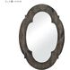 Wood Framed 28 X 19 inch Aged Gray with Clear Wall Mirror