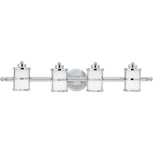 Tranquil Bay 4 Light 34 inch Polished Chrome Bath Light Wall Light