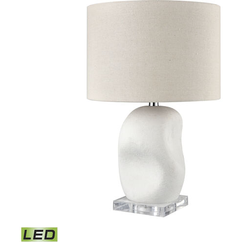 Colby 22 inch 9.00 watt Dry White with Clear Table Lamp Portable Light