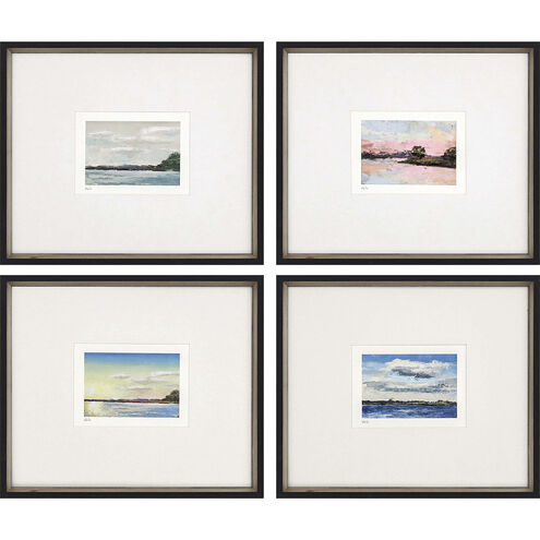 Land Study Multi and Blue and Green and Pink Framed Art