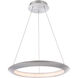 The Ring LED 24 inch Brushed Aluminum Chandelier Ceiling Light in 2700K, 24in.