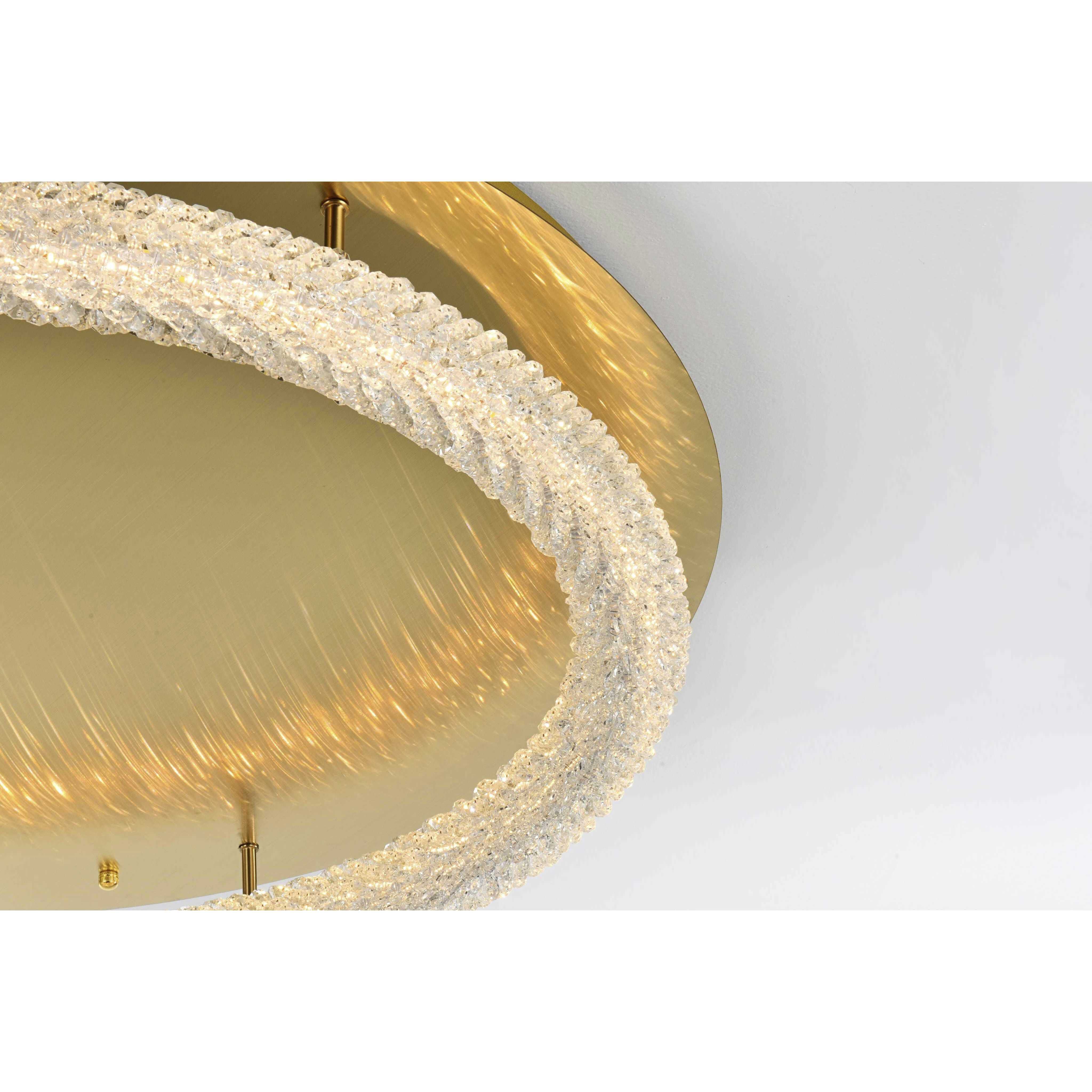 Bowen 1 Light 33.5 inch Satin Gold Flush Mount Ceiling Light