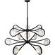 Elliptical 12 Light 48 inch Matte Black Pendant Ceiling Light