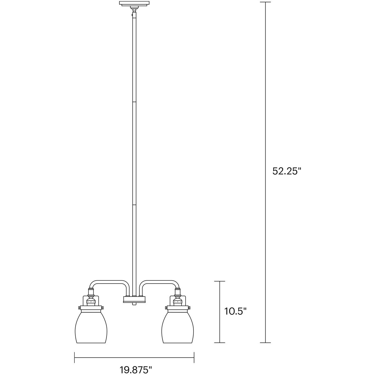 Belton 3 Light 19.88 inch Brushed Nickel Chandelier Ceiling Light