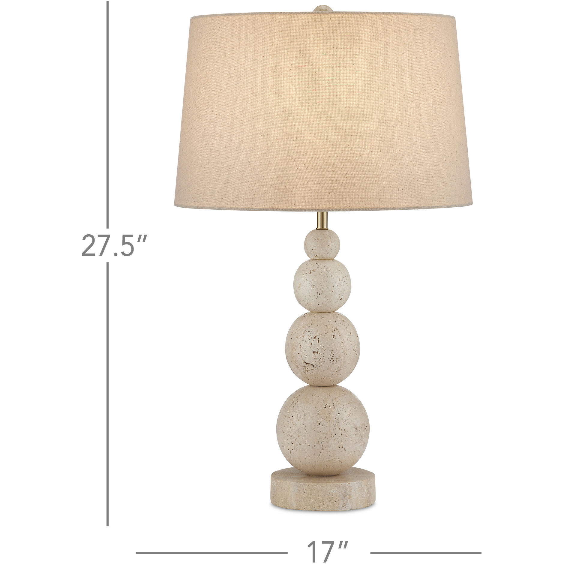 Niobe 27.5 inch 150 watt Natural Table Lamp Portable Light