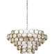 Chelsea House 8 Light 30 inch Antique Brass/Clear Chandelier Ceiling Light
