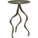 Serpentine 24.75 X 16 inch Antique Brass Accent Table