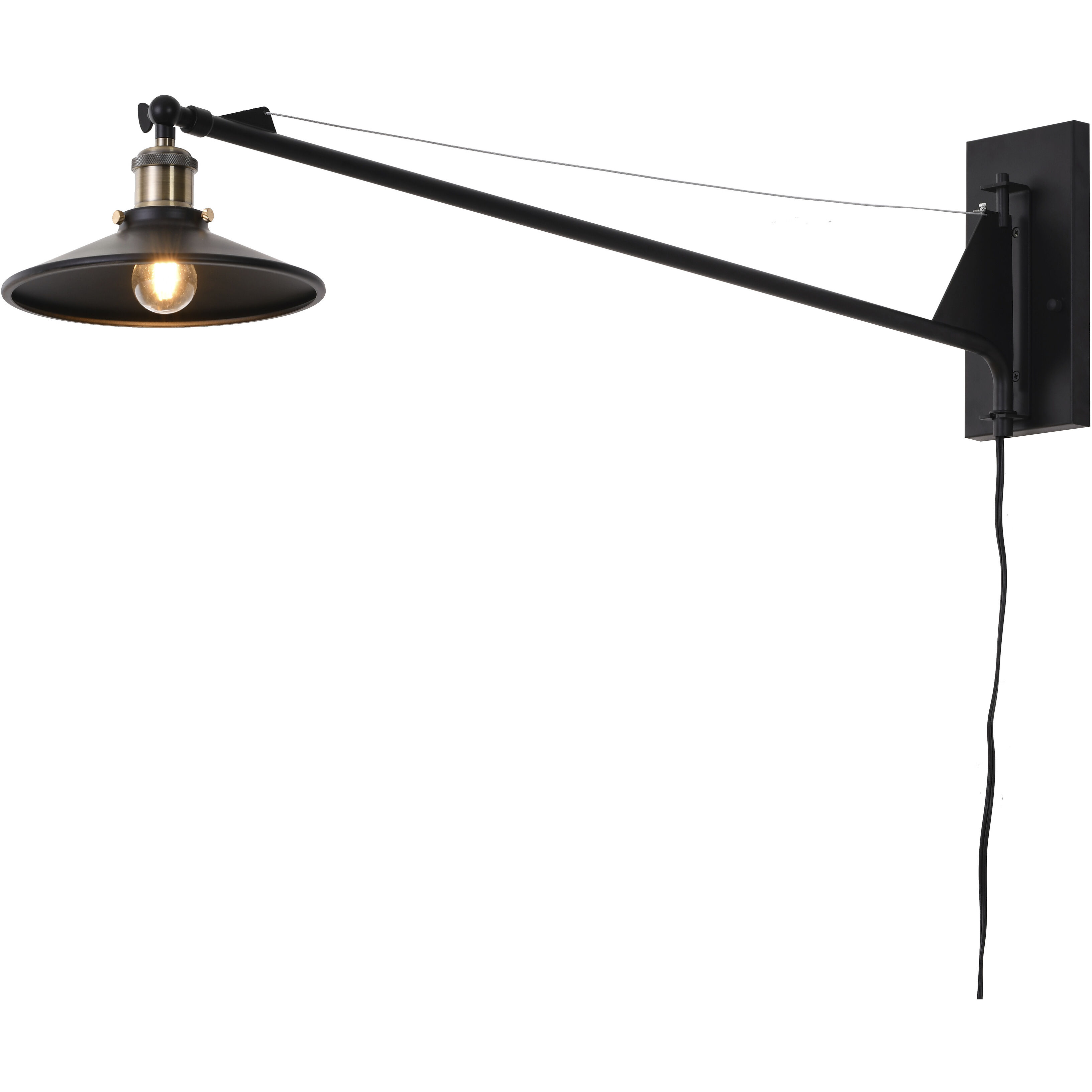 Canada Wall Sconce Wall Light, Black Frame