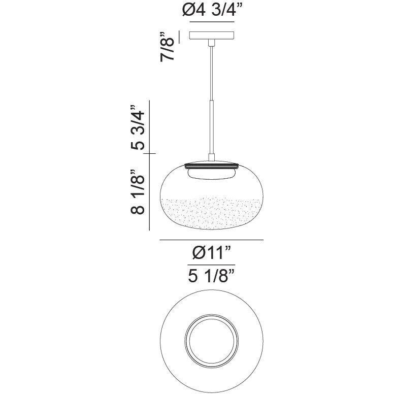 Jayce LED 11 inch Aged Gold Brass Pendant Ceiling Light in Aged Gold Brass and White
