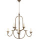 Chapman & Myers Flemish 8 Light 36 inch Gilded Iron Chandelier Ceiling Light in (None)